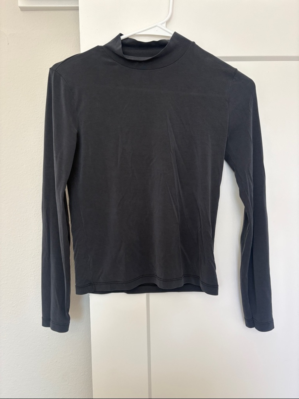 American Apparel Charcoal Mock Neck Top